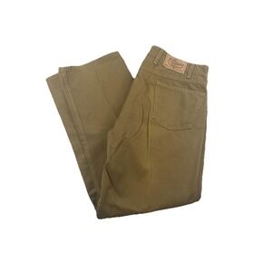 RM Williams Jeans Men's 38R (36x32) Straight Longhorn Logo TJ781 Linesman Beige